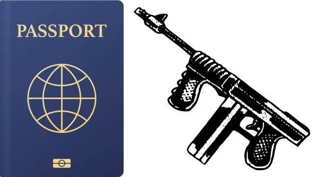 É possível comprar uma arma com um passaporte?